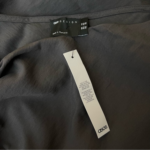 ASOS Gathered Crepe Mini Dress - Picture 4 of 10